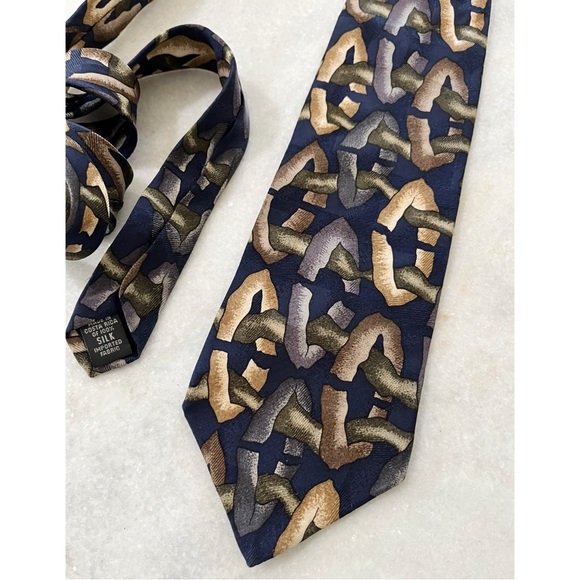 Vintage Etienne Aigner Men’s Printed Silk Tie - Picture 4 of 4